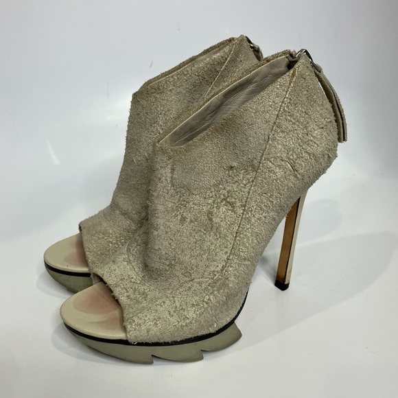 Camilla Scovgaard tan suede leather platform stiletto Heels size 35.5 - Picture 4 of 8